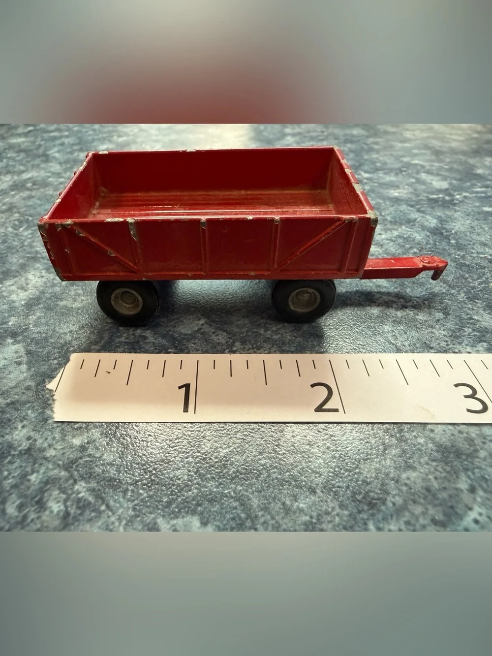 Vintage ERTL Case IH 2594 1/64 Tractor with Front Loader & Red Trailer Set